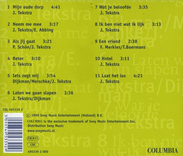 Jan Tekstra : Nooit Meer Weg (CD, Album)