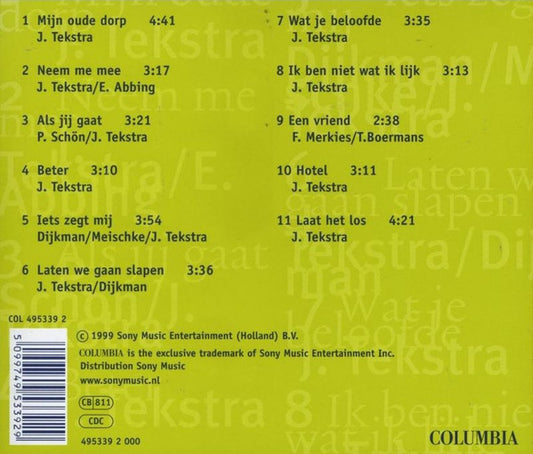 Jan Tekstra : Nooit Meer Weg (CD, Album)