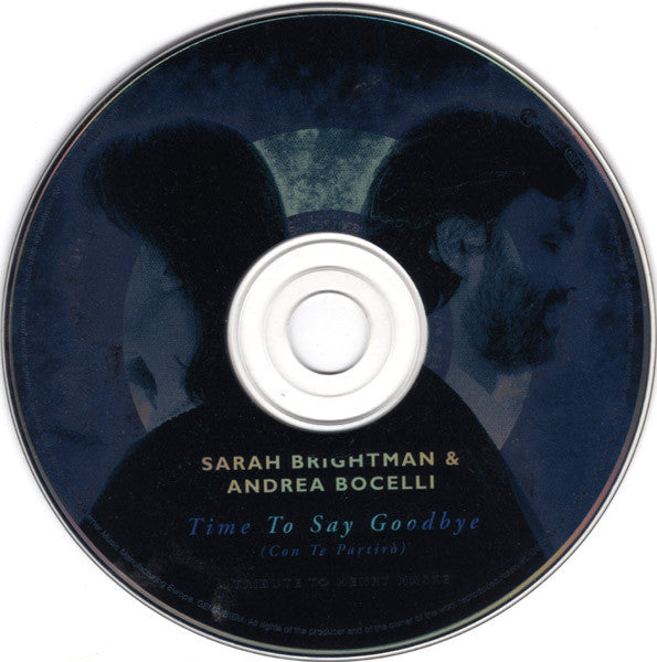 Sarah Brightman & Andrea Bocelli : Time To Say Goodbye (Con Te Partirò) (CD, Maxi)