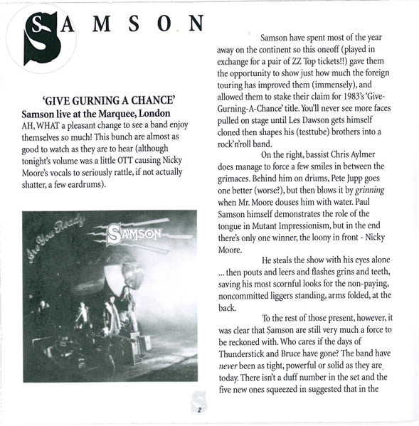 Samson (3) : Don't Get Mad - Get Even (CD, Album, Unofficial)