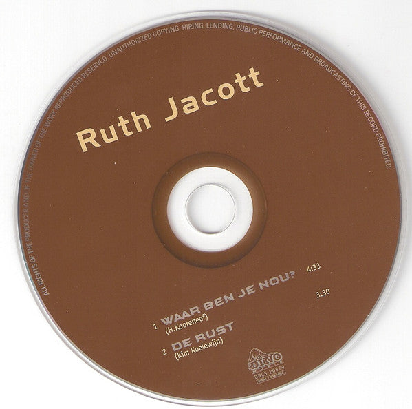 Ruth Jacott : Waar Ben Je Nou? (CD, Single)