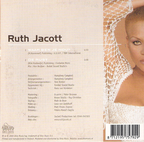 Ruth Jacott : Waar Ben Je Nou? (CD, Single)
