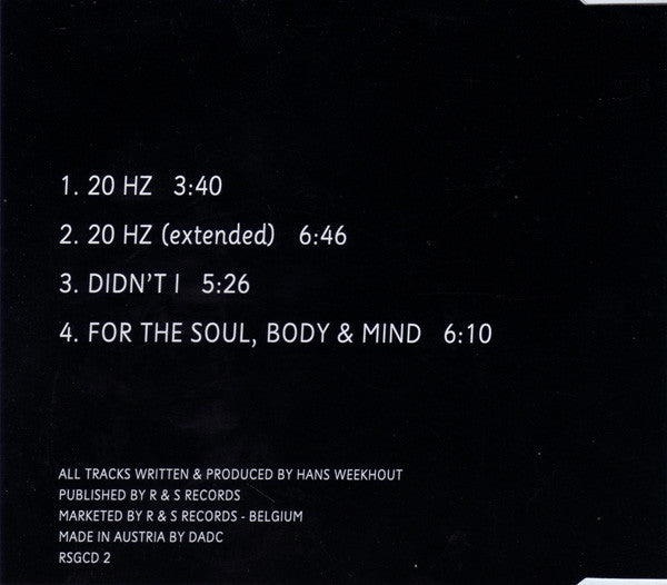Capricorn : 20 Hz (CD, Maxi)