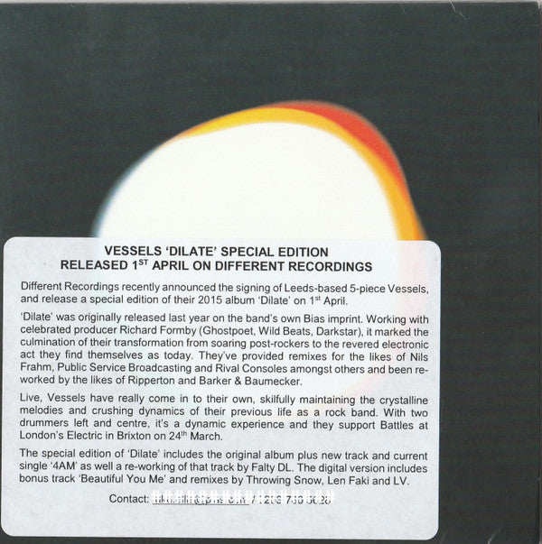 Vessels : Dilate (CDr, Album, Promo, S/Edition)