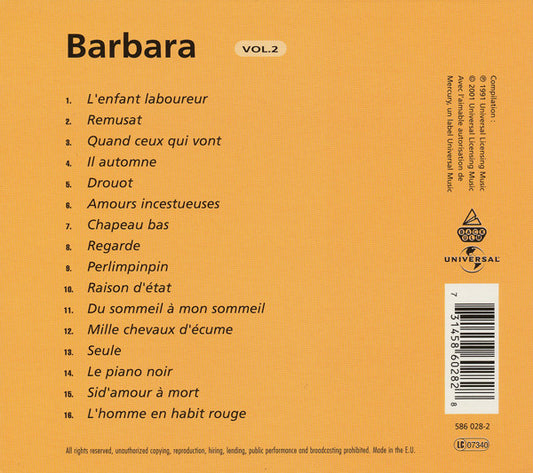 Barbara (5) : Vol. 2 (CD, Comp, RE, Dig)