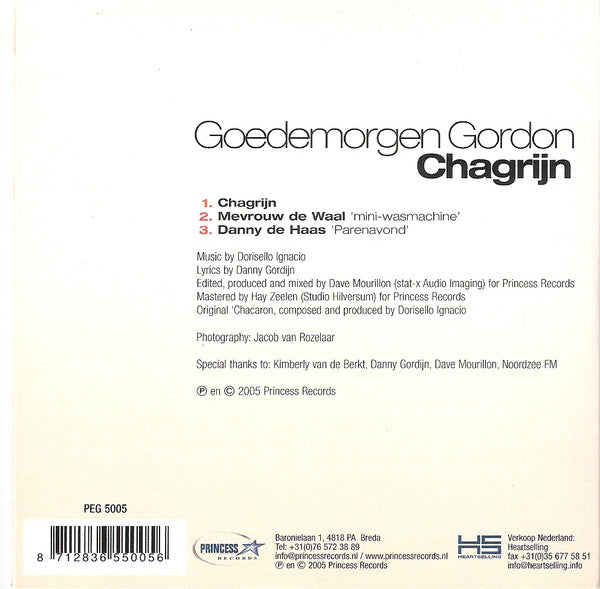 Gordon (3) : Chagrijn (CD, Single)