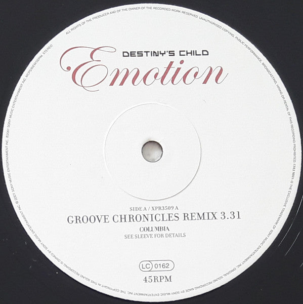 Destiny's Child : Emotion (12", Promo)