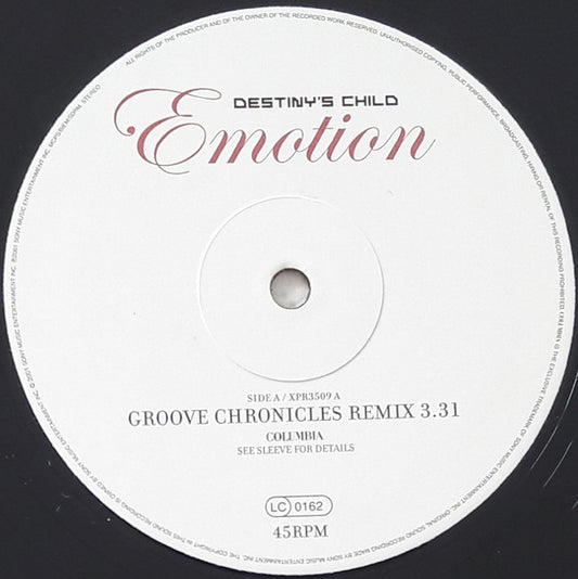 Destiny's Child : Emotion (12", Promo)