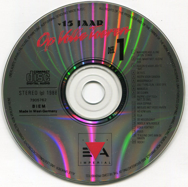 Various : 15 Jaar Op Volle Toeren - Deel 1 (CD, Comp)