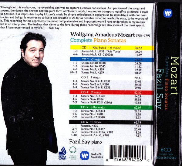 Mozart*, Fazıl Say : Complete Piano Sonatas (6xCD, Album + Box)