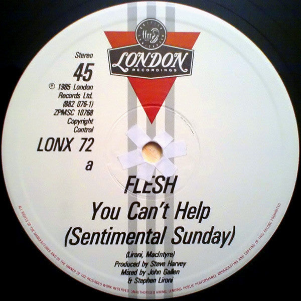 Flesh (2) : You Can't Help (Sentimental Sunday) (12")