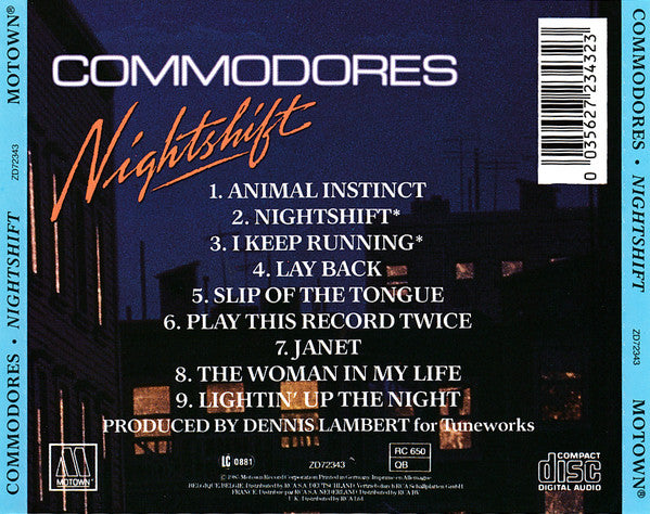 Commodores : Nightshift (CD, Album)