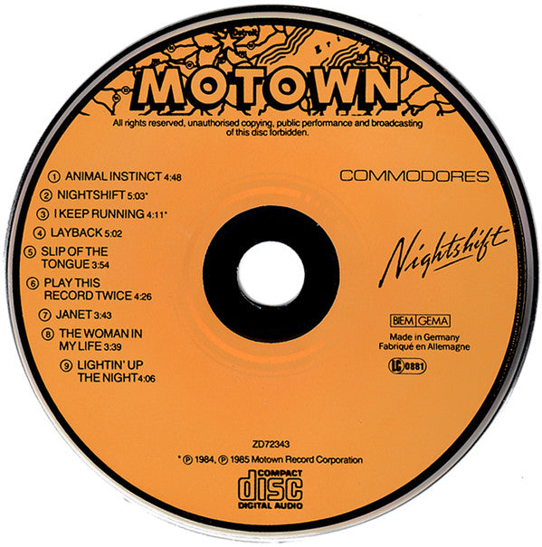 Commodores : Nightshift (CD, Album)