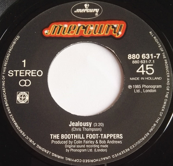 Boothill Foot Tappers : Jealousy (7", Single)