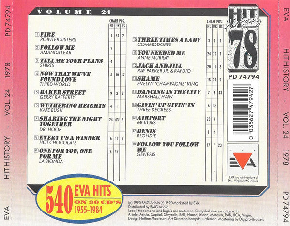 Various : Hit History '78 - Volume 24 (CD, Comp)