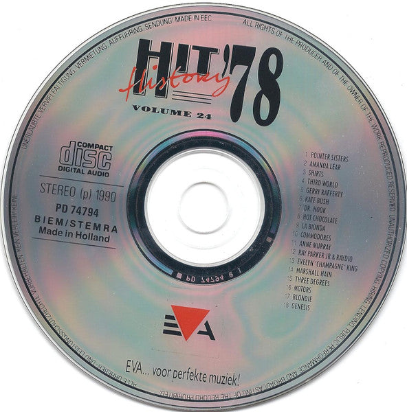 Various : Hit History '78 - Volume 24 (CD, Comp)
