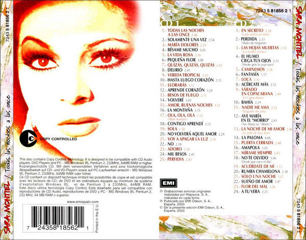Sara Montiel : Todas Las Noches A Las Once (2xCD, Comp, Copy Prot.)