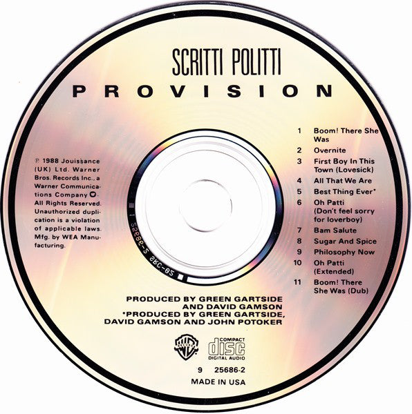 Scritti Politti : Provision (CD, Album)
