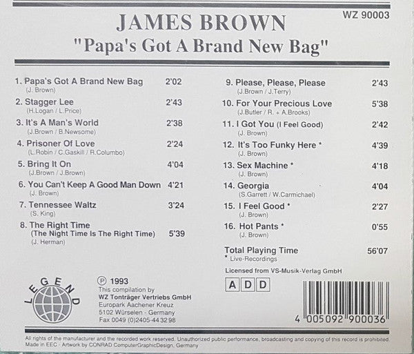 James Brown : Papa's Got A Brand New Bag (CD, Comp)