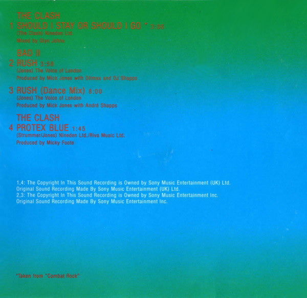 The Clash / Big Audio Dynamite II : Should I Stay Or Should I Go (CD, Maxi)