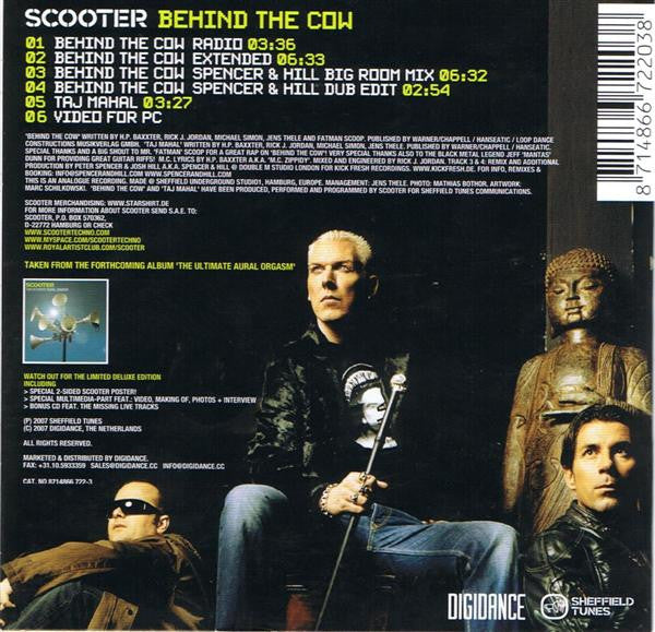Scooter : Behind The Cow (CD, Single, Enh, Car)