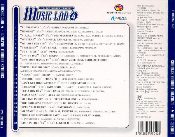 Luca Belloni : Music Lab 4 - L'Altro Mondo Studios (CD, Comp, Mixed)