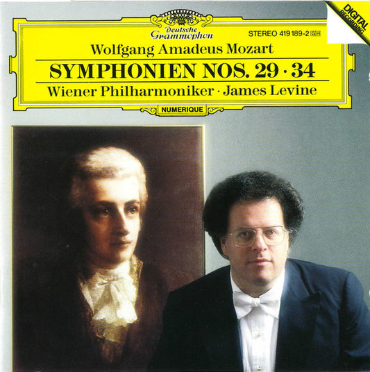Wolfgang Amadeus Mozart, Wiener Philharmoniker, James Levine (2) : Symphonien Nos. 29 • 34 (CD)