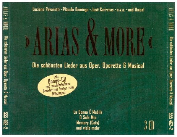 Luciano Pavarotti ‧ Placido Domingo ‧ José Carreras : Arias & More (3xCD, Comp)
