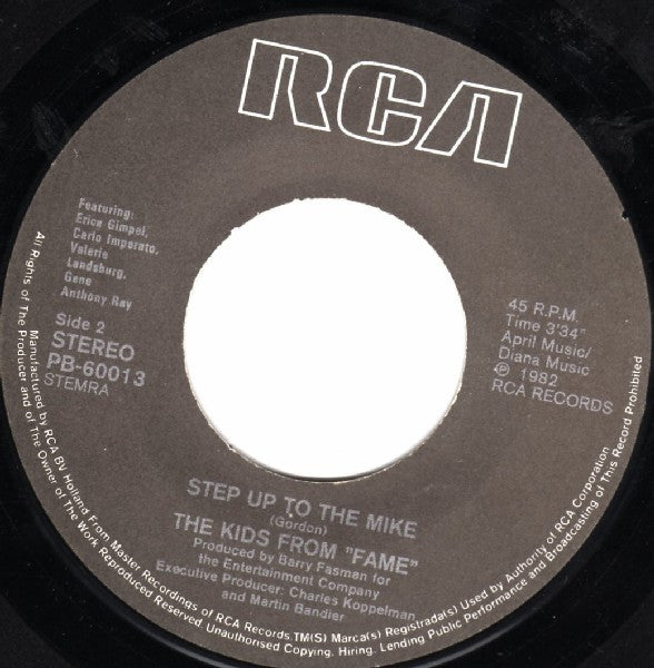 The Kids From Fame : Starmaker (7", Single)