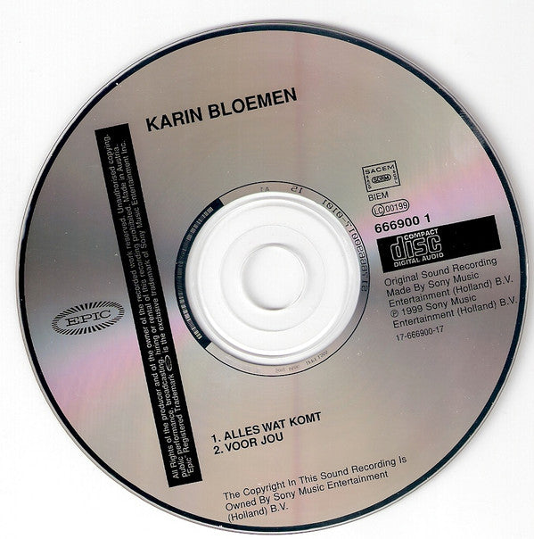 Karin Bloemen : Alles Wat Komt (CD, Single)