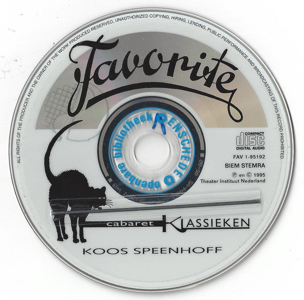 Jacobus Hendrikus Speenhof : Speenhoff (CD, Comp)