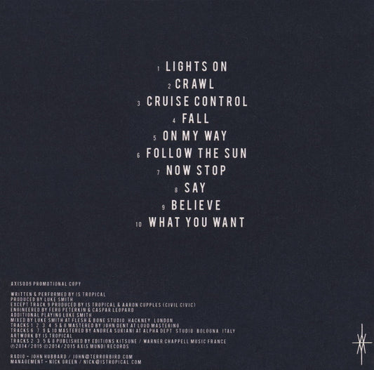 Is Tropical : Black Anything (CD, Album, Promo)