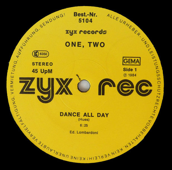 One, Two : Dance All Days (12")
