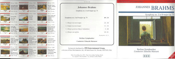 Johannes Brahms - Berliner Symphoniker, Eduardo Marturet : Symphony No. 2 In D Major Op. 73 (CD)