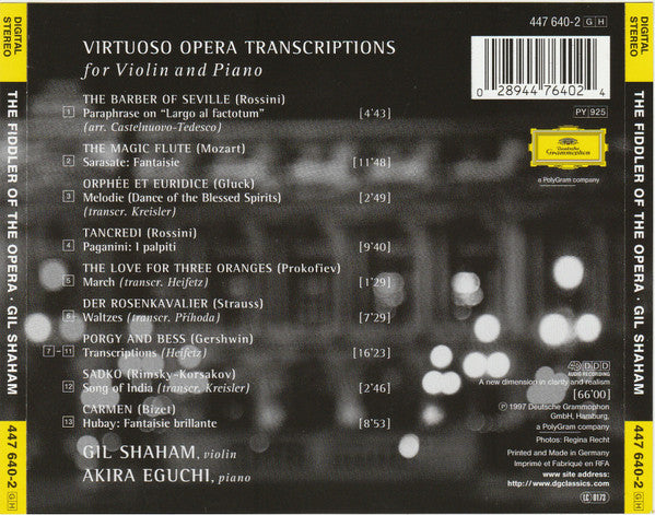 Gil Shaham : The Fiddler Of The Opera (CD, Album, Sli)