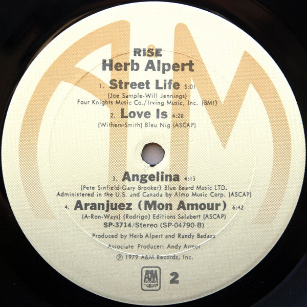 Herb Alpert : Rise (LP, Album, RE, Ter)