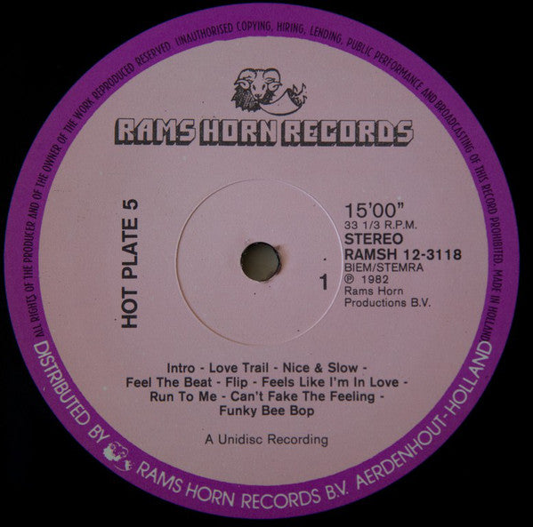 Various : Hot Plate 5 (12", S/Sided, Mixed)
