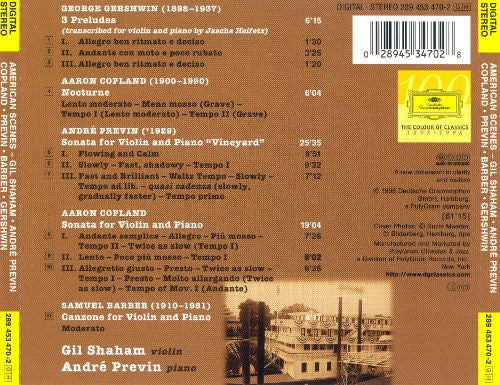 Gil Shaham - André Previn : American Scenes (CD, Album, Sli)