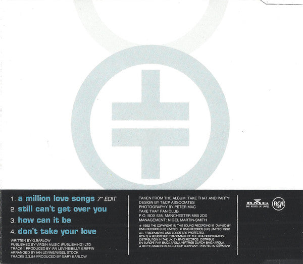 Take That : A Million Love Songs - The Love Songs E.P. (CD, EP)