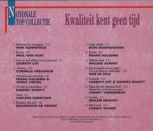 Various : Kwaliteit Kent Geen Tijd (CD, Comp)