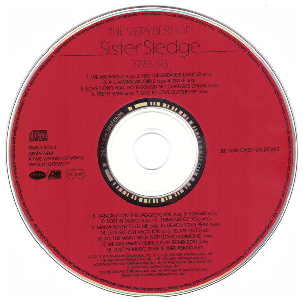 Sister Sledge : The Very Best Of Sister Sledge 1973-93 (CD, Comp, RE)
