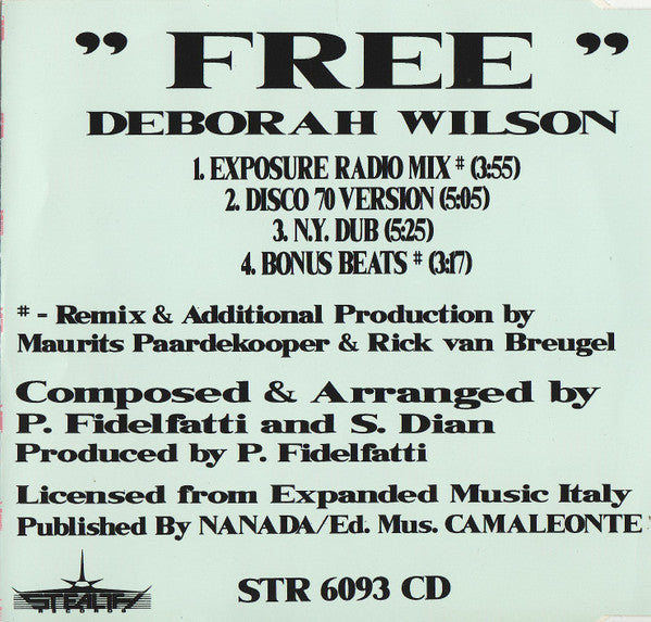 Deborah Wilson : Free (CD, Maxi)