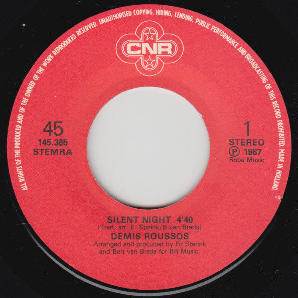 Demis Roussos : Silent Night (7", Single)