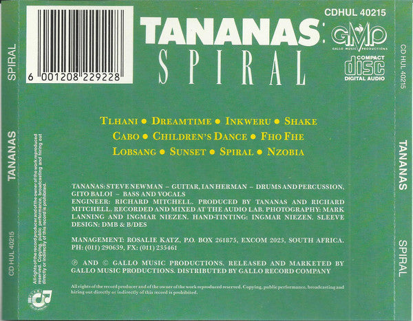 Tananas : Spiral (CD, Album)
