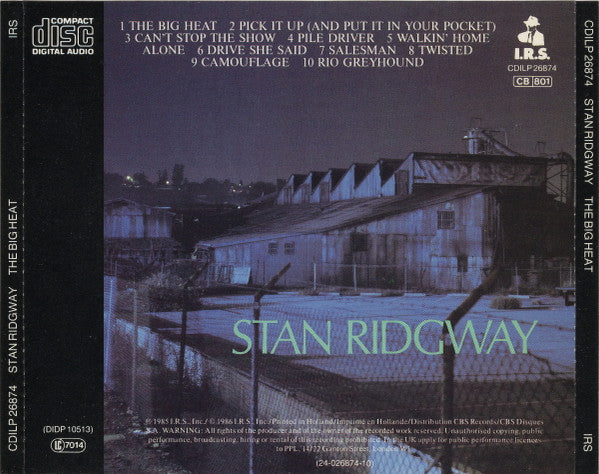 Stan Ridgway : The Big Heat (CD, Album)
