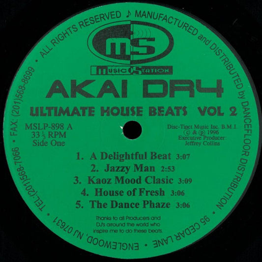 Akai Dr4 : Ultimate House Beats Volume Two (12")