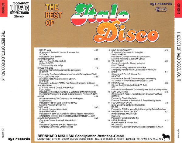 Various : The Best Of Italo Disco Vol. 10 (CD, Comp)