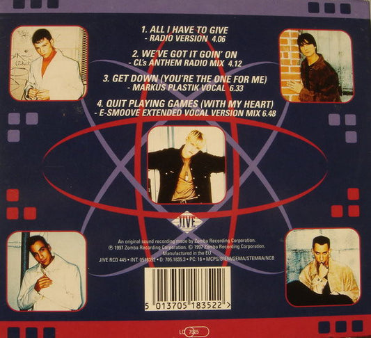 Backstreet Boys : All I Have To Give (CD, Single, CD2)