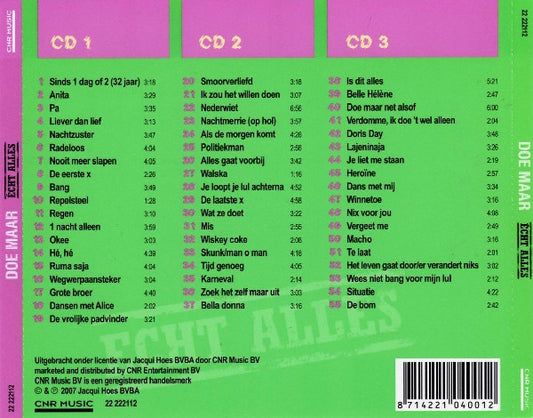 Doe Maar : Écht Alles (3xCD, Comp)