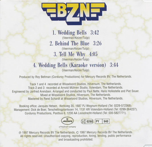 BZN : Wedding Bells (CD, Maxi)